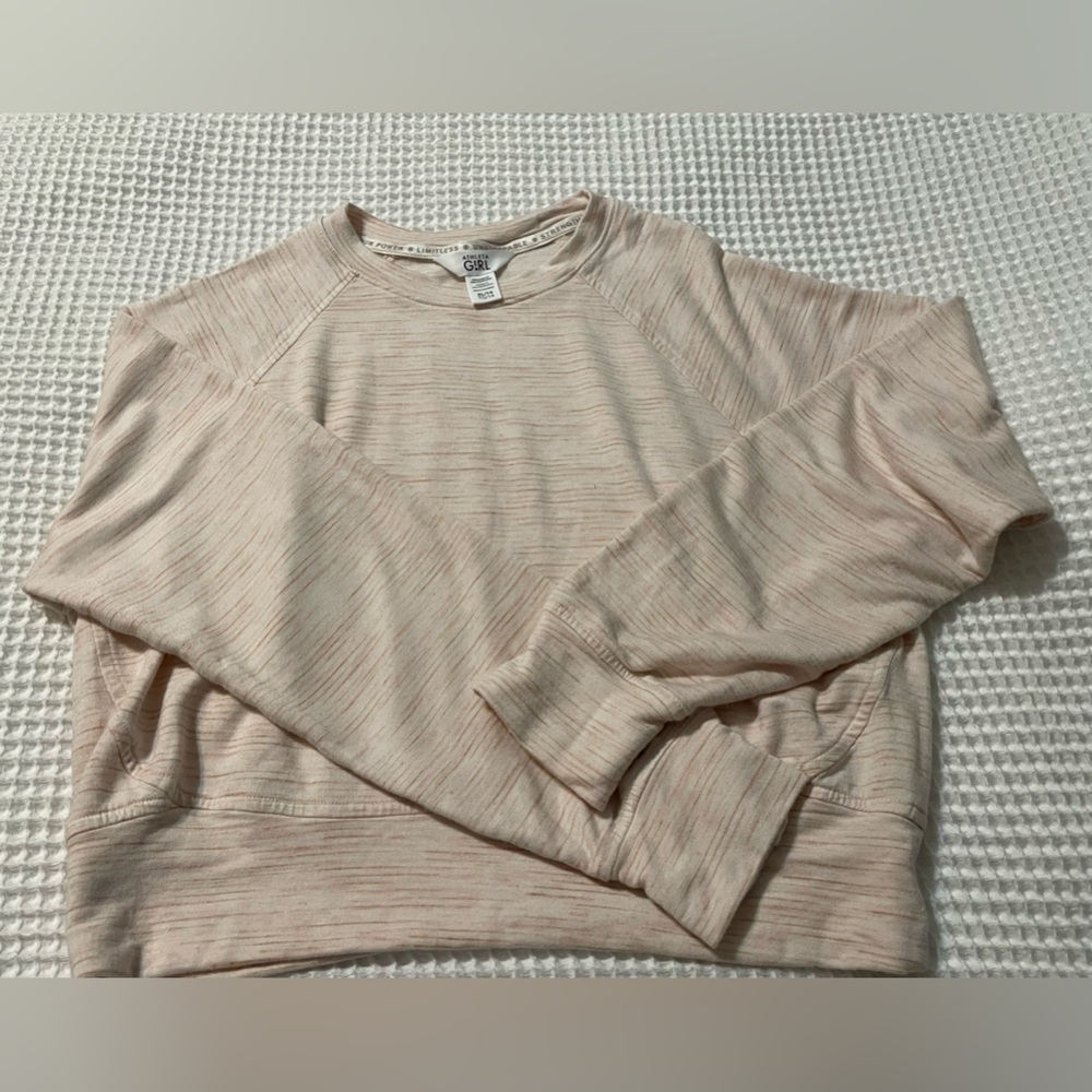 NWOT Athleta Girl Light Pink Crewneck Sweatshirt